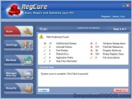 A RegCure screenshot